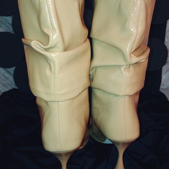 Jeffrey Campbell Guillo Women's Slouched Mid-Calf Heel Boots Tan...Size 6 - Picture 7 of 12